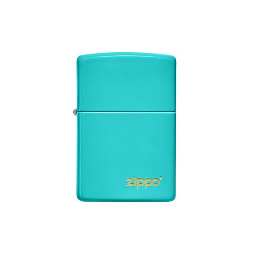 Zippo 49454ZL Classic Flat Turquoise Zippo Logo Zippo Lighter ONE