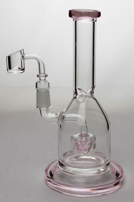 8.5" dual shower head recycled rig with a banger- - One Wholesale