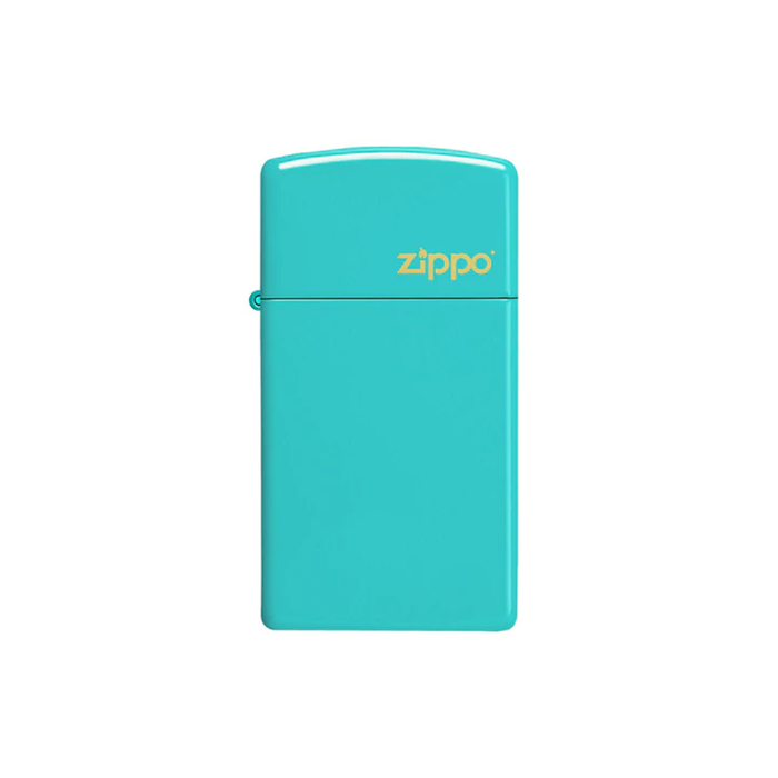 Zippo 49529ZL Slim® Flat Turquoise Zippo Logo Zippo Lighter ONE