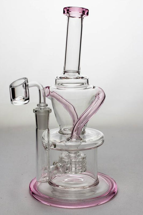 10" Barrel-diffuser double tube recycled rig-Pink - One Wholesale