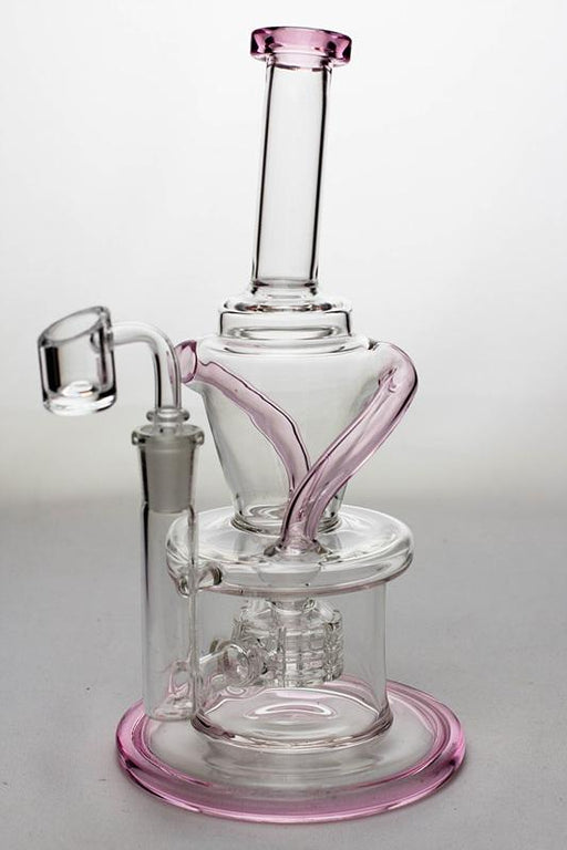 10" Barrel-diffuser double tube recycled rig Rig ONE Pink