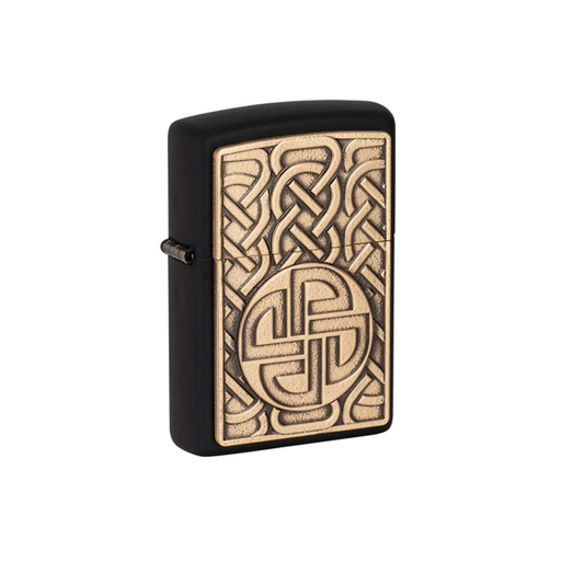 Zippo 49538 Norse Antique Brass Emblem Design Zippo Lighter ONE