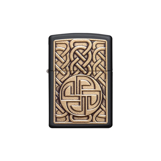 Zippo 49538 Norse Antique Brass Emblem Design Zippo Lighter ONE