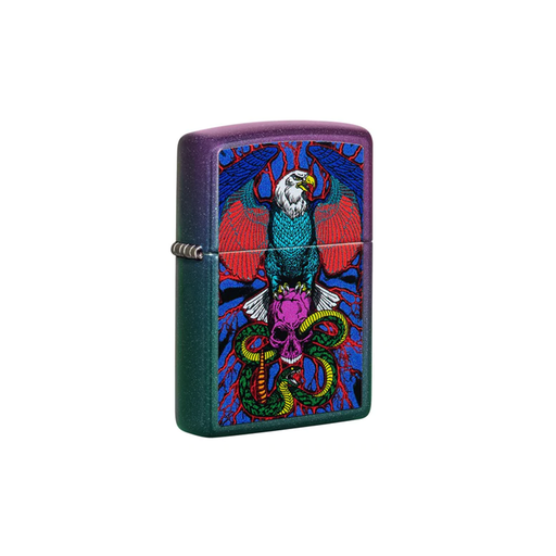 Zippo 49600 Eagle, Snake, Skull Design Zippo Lighter ONE