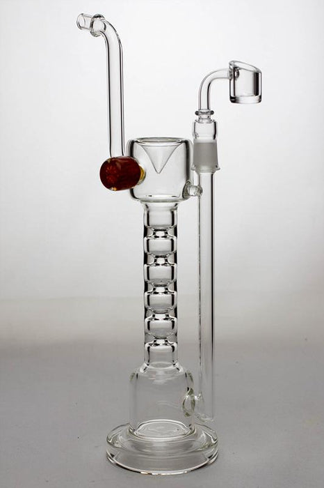 12 in. 5-stage skinny tube rig with a banger-Bead - One Wholesale
