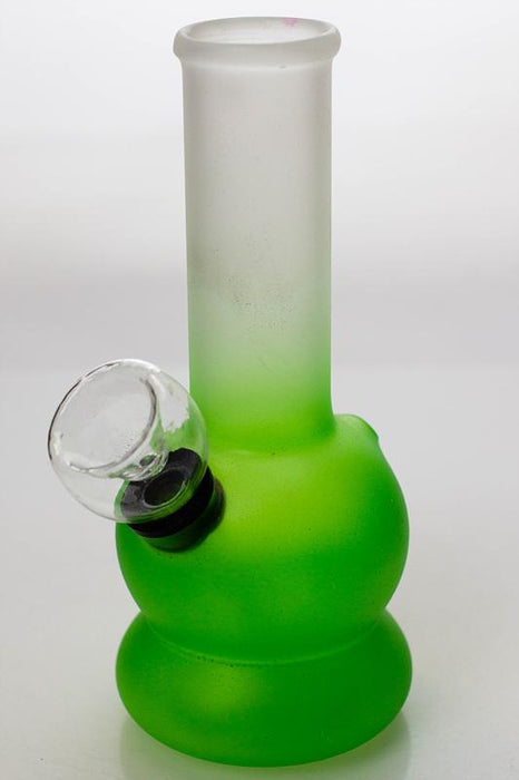 5" Two tone color glass water bong-Green-4995 - One Wholesale