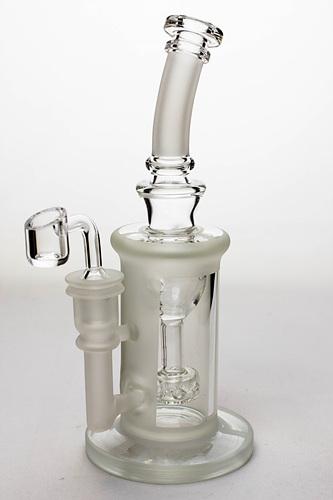 9 in. genie recycled bubbler with a banger-Sandblasted - One Wholesale