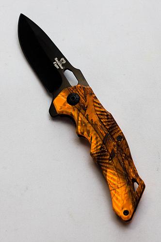 Snake Eye outdoor rescue hunting knife SE1002-Orange - One Wholesale