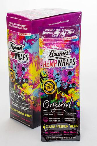 Beamer Original Size Vegan Hemp Wraps box - 25 packs Leaf Wrap ONE