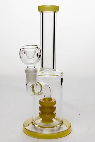 8" triple stacked shower head diffuser bong-Yellow - One Wholesale
