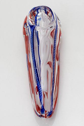 3.5" soft glass 5097 hand pipe- - One Wholesale