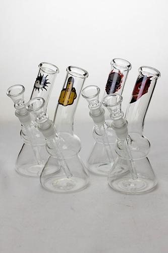 6.5 in. clear glass water bong-A - One Wholesale