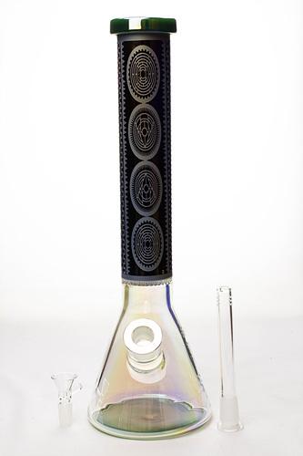 15" Genie 7mm Metallic beaker bong with honeycomb Beaker Bong ONE
