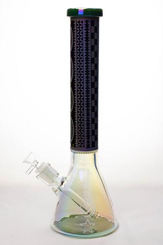 15" Genie 7mm Metallic beaker bong with honeycomb Beaker Bong ONE