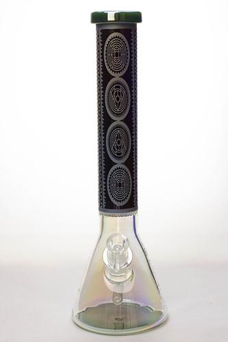 15" Genie 7mm Metallic beaker bong with honeycomb Beaker Bong ONE