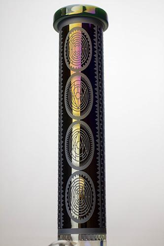 15" Genie 7mm Metallic beaker bong with honeycomb Beaker Bong ONE