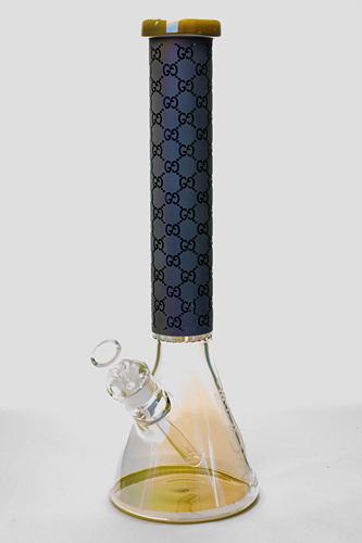 15" Genie 7mm Metallic beaker bong with honeycomb Beaker Bong ONE C