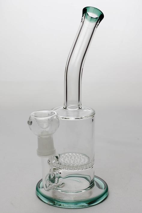 8.5 inches honeycomb flat diffused bubbler Rig ONE Teal
