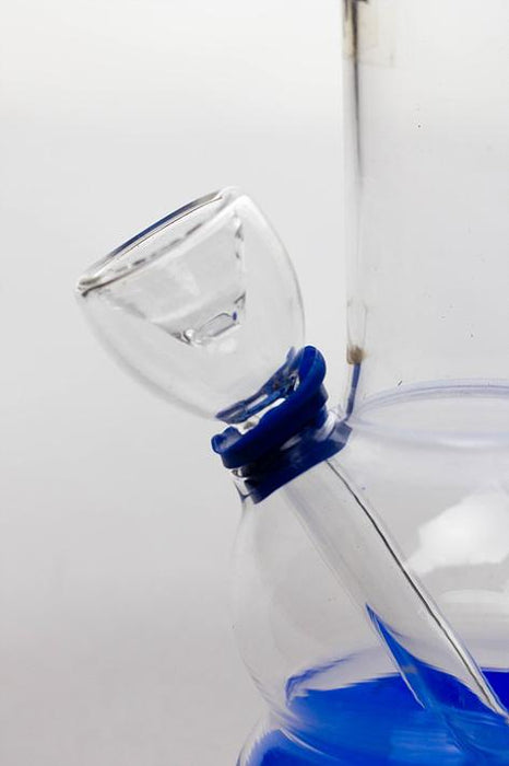 6" mini round glass water  bong- - One Wholesale