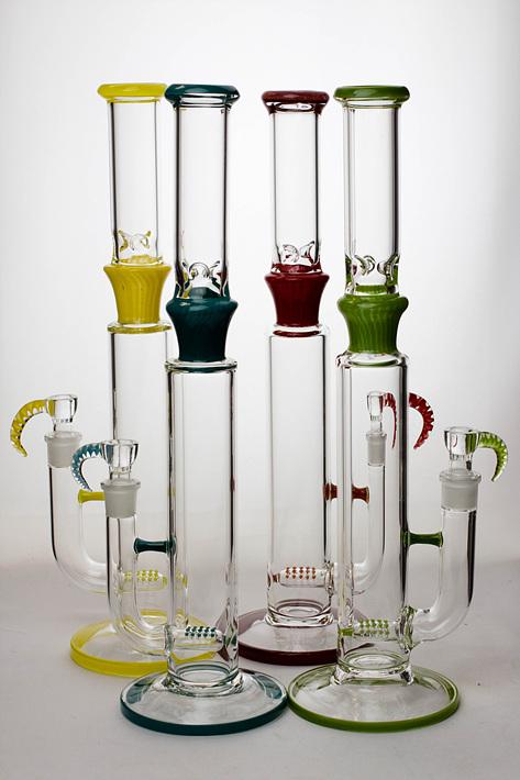 17" Marble colours inline diffuser glass water bong Straight Tube Bong ONE
