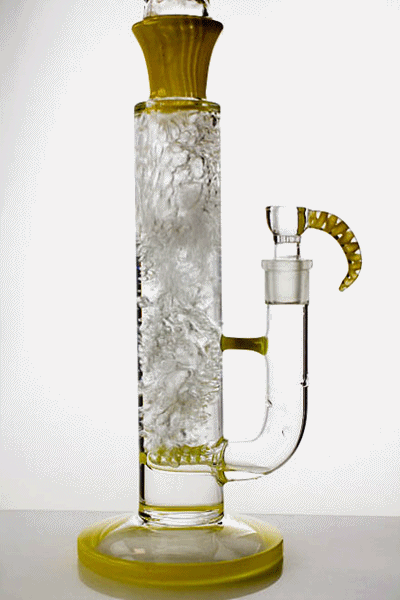 17" Marble colours inline diffuser glass water bong Straight Tube Bong ONE