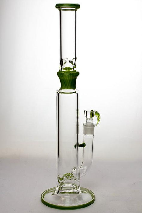 17"  Marble colours inline diffuser glass water bong-Green - One Wholesale