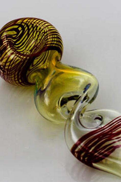 4.5" Changing color twist glass hand pipe Glass Pipe ONE