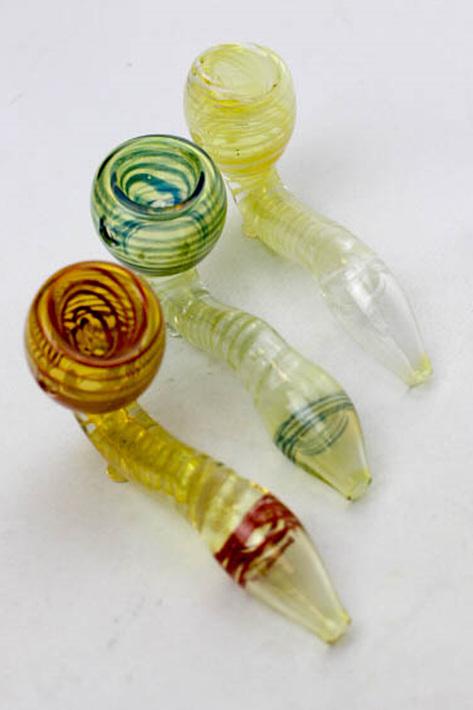 4.5" Changing colors Sherlock glass hand pipe Glass Pipe ONE