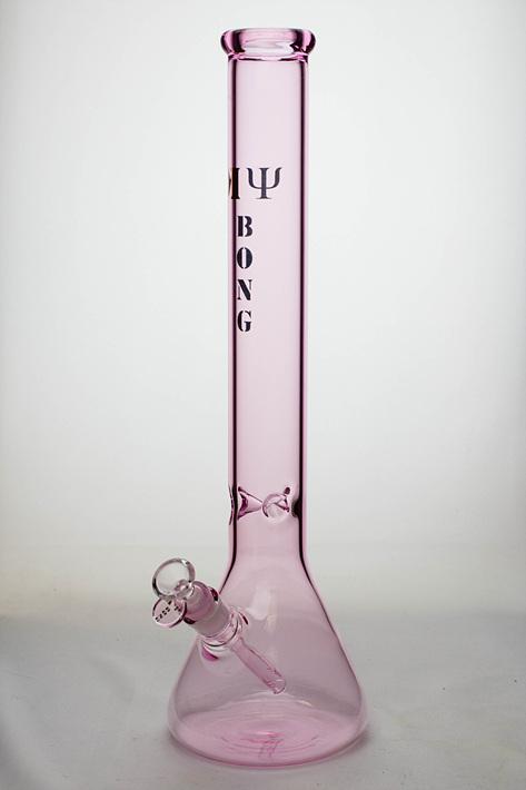 18" My bong colored glass classic beaker bong Beaker Bong ONE Pink
