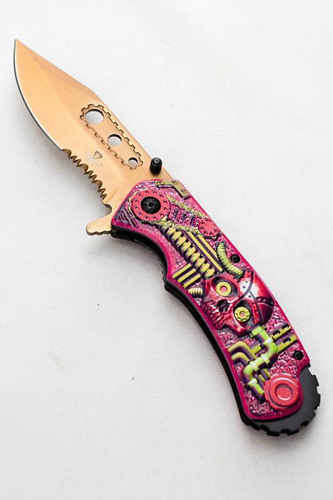 Snake Eye outdoor rescue hunting knife SE0210-Red-Bronze - One Wholesale