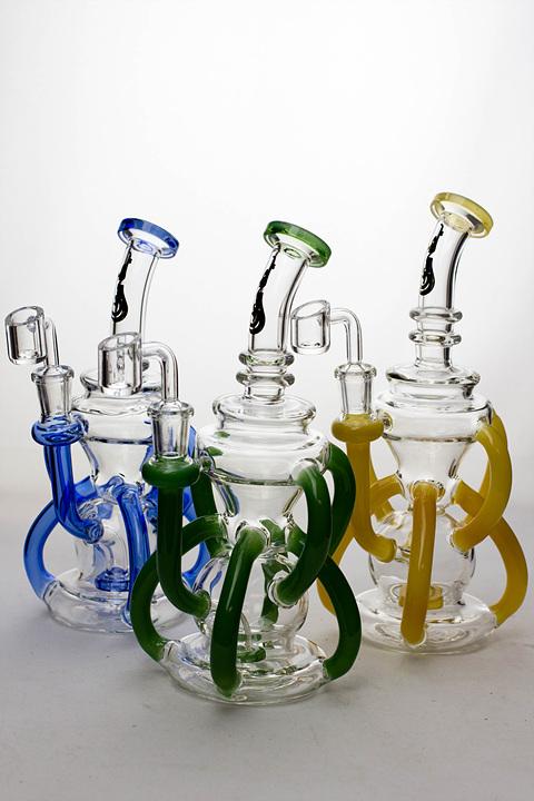 9" Seven tube and shower head diffused recycler with a banger Other Shaped Bong ONE