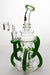 9" Seven tube and shower head diffused recycler with a banger-Green - One Wholesale
