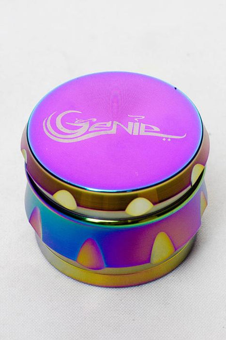 Genie 4 parts rainbow color herb grinder- - One Wholesale