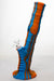 13" Genie Detachable silicone mixed color straight bong-BL-OR - One Wholesale