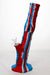 13" Genie Detachable silicone mixed color straight bong-RD-BL-WH - One Wholesale