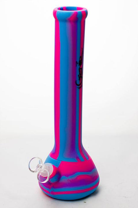 13" Genie mixed color Silicone detachable beaker water bong-PK-BL - One Wholesale