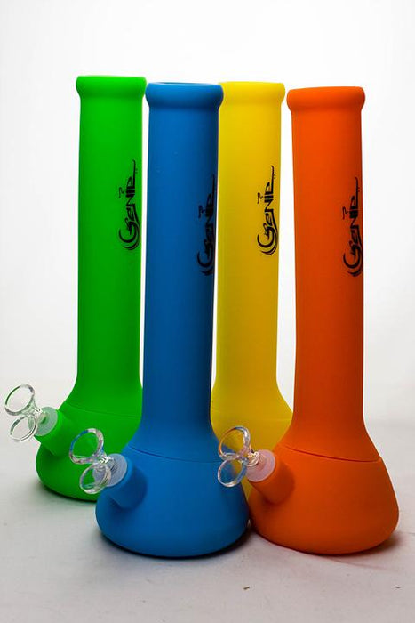 13" Genie Solid color Silicone detachable beaker water bong- - One Wholesale