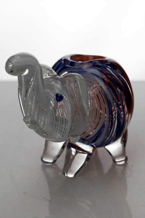 Standing elephant glass hand pipe- - One Wholesale