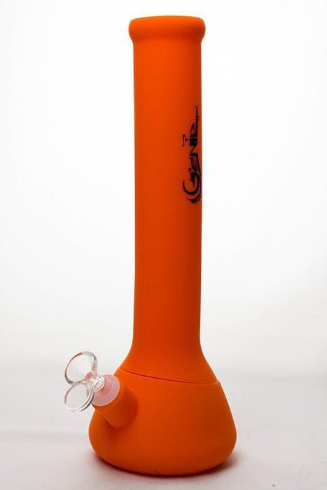 13" Genie Solid-color detachable Silicone water bong-Orange - One Wholesale