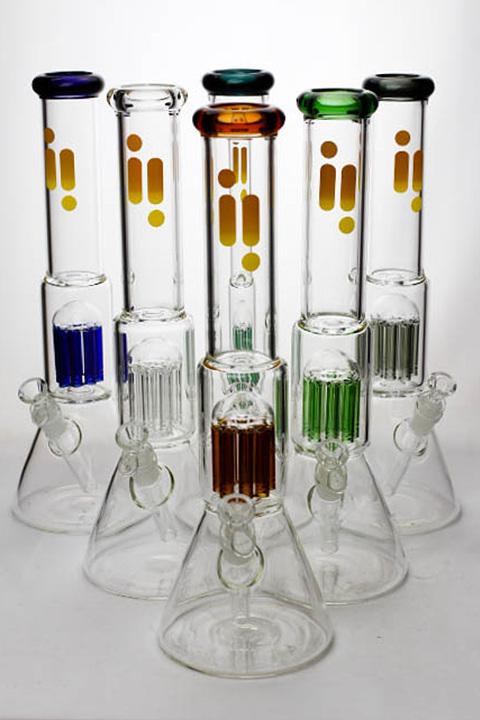 16" Infyniti 7 mm thickness single 8-arm glass water bong Beaker Bong ONE