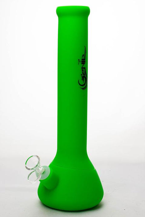 13" Genie Solid color Silicone detachable beaker water bong-Green - One Wholesale