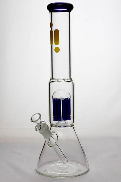 16" Infyniti 7 mm thickness single 8-arm glass water bong-Blue - One Wholesale