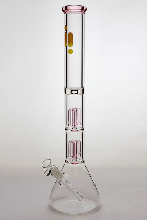 21" Infyniti 7 mm thickness dual 4-arm glass water bong Glass Bong ONE Pink