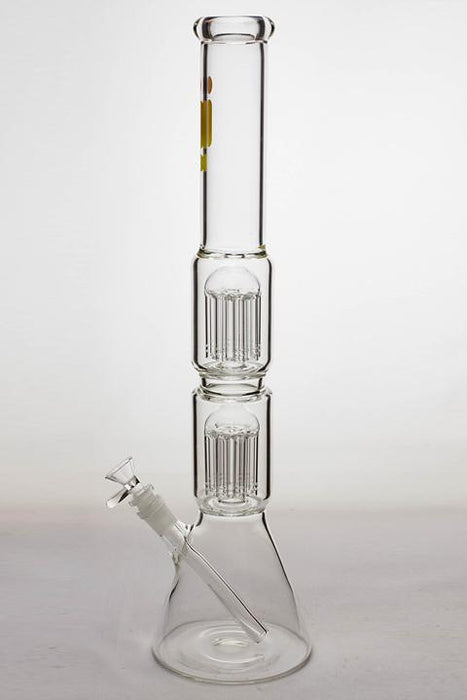 20" Infyniti 7 mm thickness Dual 8-arm glass water bong- - One Wholesale