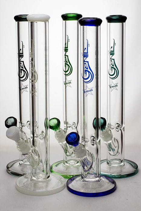17" Genie 9 mm straight glass tube water bong- - One Wholesale