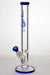 17" Genie 9 mm straight glass tube water bong-Blue - One Wholesale