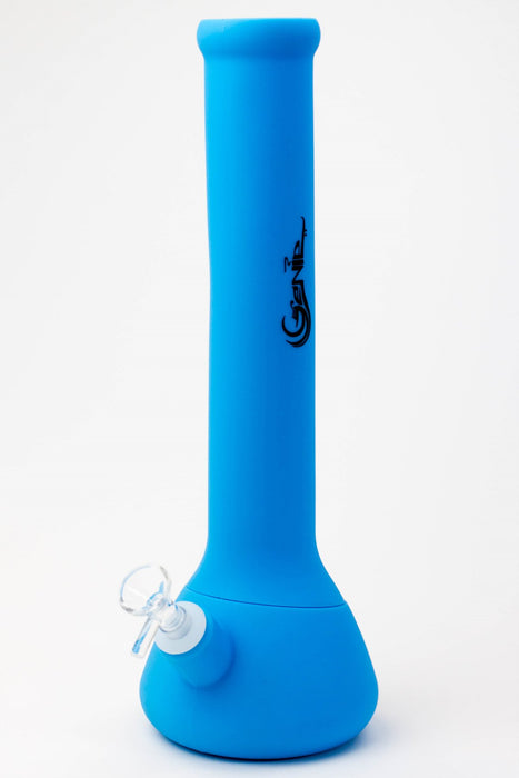 13" Genie Solid-color detachable Silicone water bong-Blue - One Wholesale