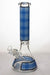 14" MGM glass 7 mm check pattern glass bong-Blue - One Wholesale