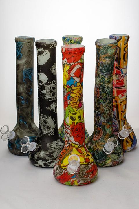 13" Detachable Glow in the dark silicone bong Beaker Bong ONE