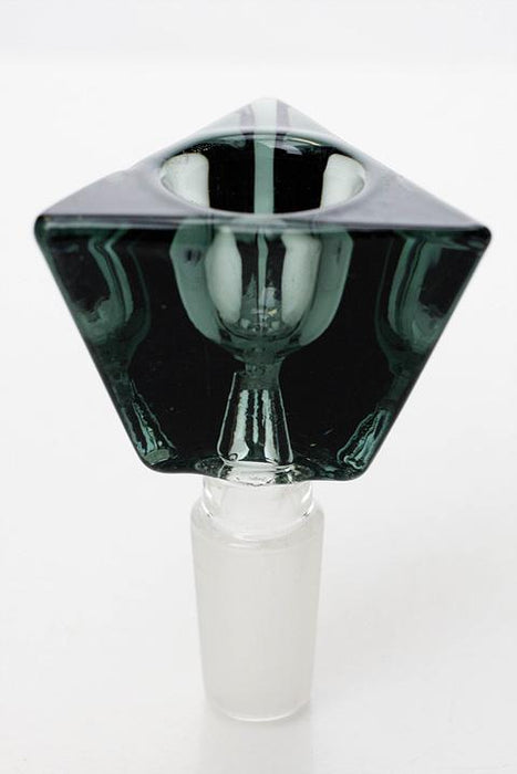 Triangular pyramid Glass bowl-Teal - One Wholesale